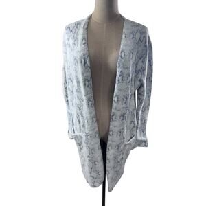 "Johnston & Murphy" Womens Long Cardigan Sweater SZ M Open Front WORK‎  OFFICE